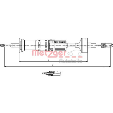Metzger | Seilzug, Kupplungsbetätigung | 10.3412