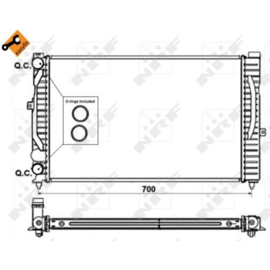 NRF | Kühler, Motorkühlung | ohne Sensor | 58259