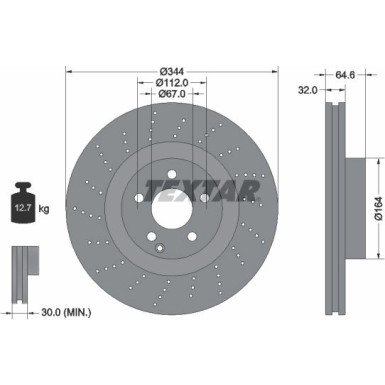 Textar | Bremsscheibe | 92224605