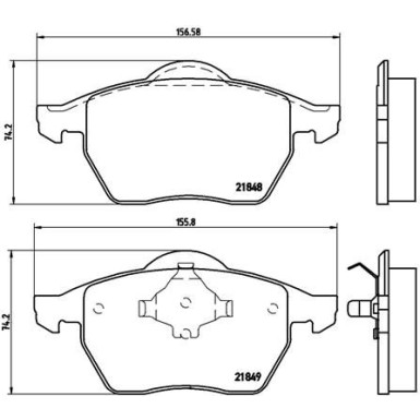 Brembo | Bremsbelagsatz, Scheibenbremse | P 85 039