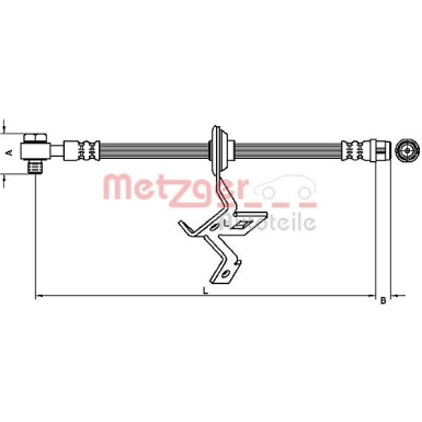 Metzger | Bremsschlauch | 4116209