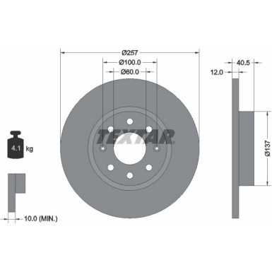 Textar | Bremsscheibe | 92164603