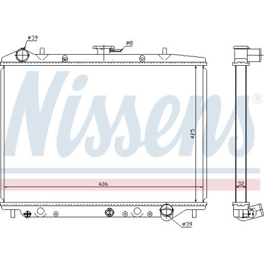 Nissens | Kühler, Motorkühlung | 630754