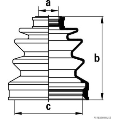 Herth+Buss Jakoparts | Faltenbalgsatz, Antriebswelle | J2884001