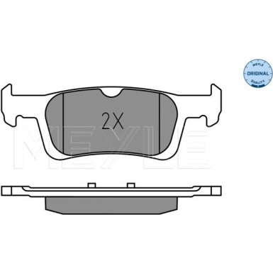 Meyle | Bremsbelagsatz, Scheibenbremse | 025 228 0714