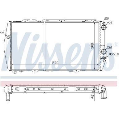 Nissens | Kühler, Motorkühlung | 604551