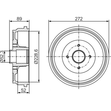 BOSCH | Bremstrommel | 0 986 477 287