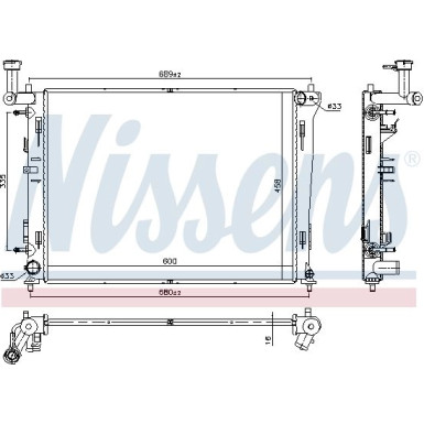 Nissens | Kühler, Motorkühlung | 66676