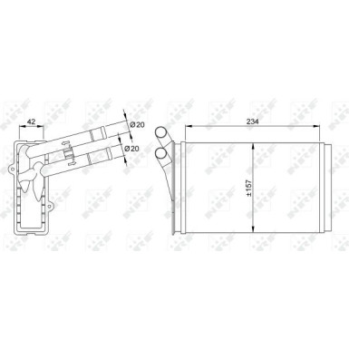 NRF | Wärmetauscher, Innenraumheizung | 50524