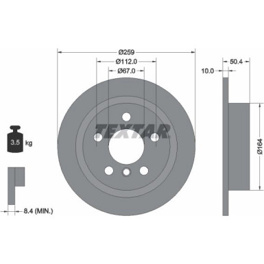 Textar | Bremsscheibe | 92279303