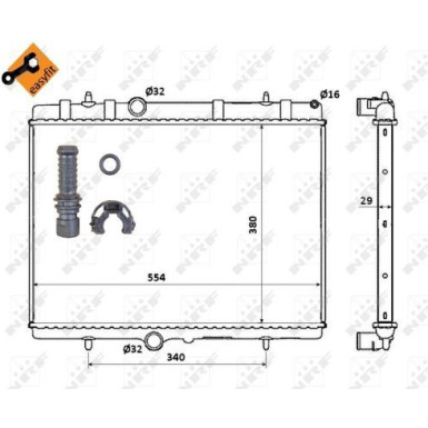 NRF | Kühler, Motorkühlung | 50437