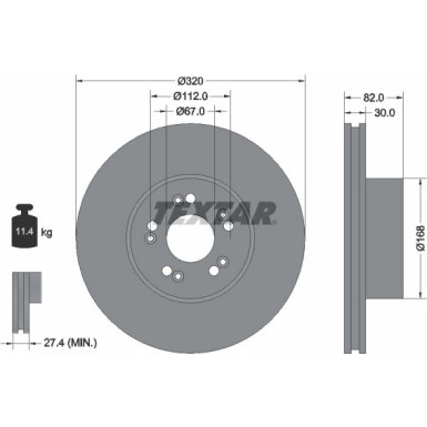 Textar | Bremsscheibe | 92056600