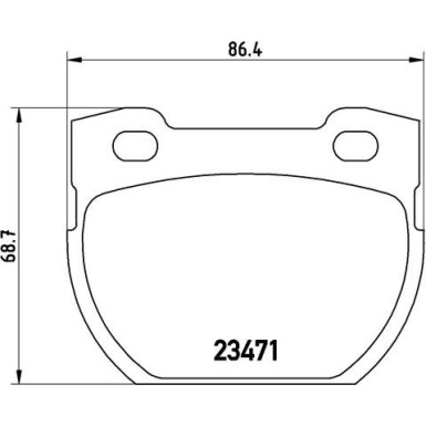 Brembo | Bremsbelagsatz, Scheibenbremse | P 44 006