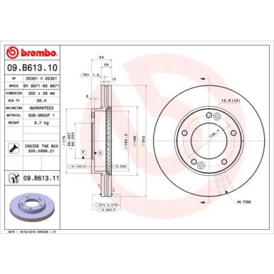 Brembo | Bremsscheibe | 09.B613.11