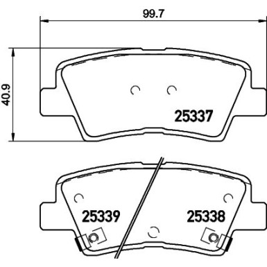 Brembo | Bremsbelagsatz, Scheibenbremse | P 30 101