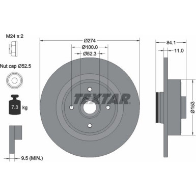 Textar | Bremsscheibe | 92223203