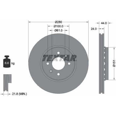 Textar | Bremsscheibe | 92254603