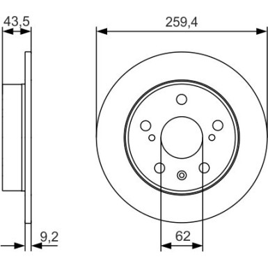 BOSCH | Bremsscheibe | 0 986 479 C44