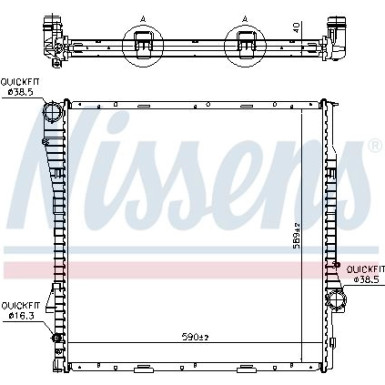 Nissens | Kühler, Motorkühlung | 60787A