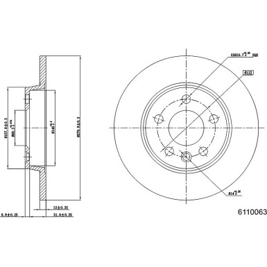 Metzger | Bremsscheibe | 6110063