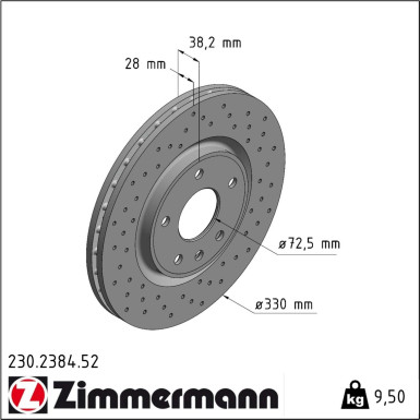 Zimmermann | Bremsscheibe | 230.2384.52