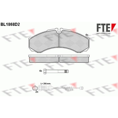 FTE | Bremsbelagsatz, Scheibenbremse | 9010446