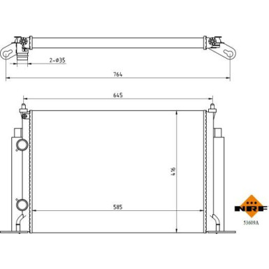 NRF | Kühler, Motorkühlung | 53609A