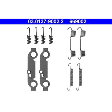 ATE | Zubehörsatz, Feststellbremsbacken | 03.0137-9002.2