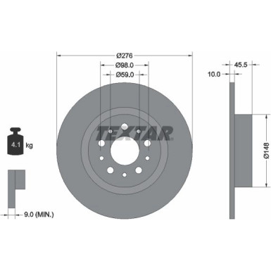 Textar | Bremsscheibe | 92114703