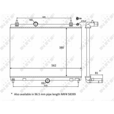 NRF | Kühler, Motorkühlung | 58468