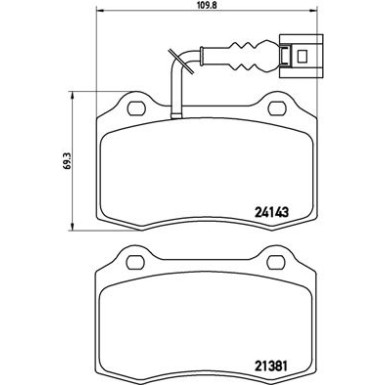 Brembo | Bremsbelagsatz, Scheibenbremse | P 85 104