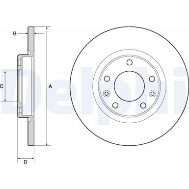 Delphi | Bremsscheibe | BG4661C