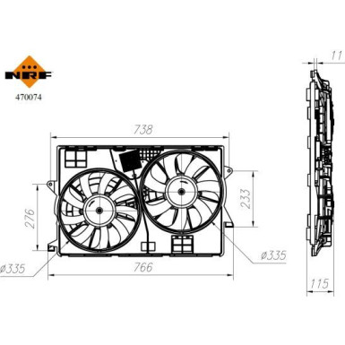 NRF | Lüfter, Motorkühlung | 470074