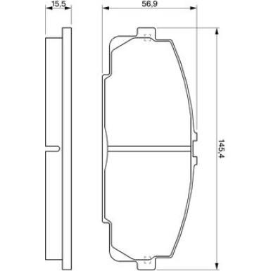 BOSCH | Bremsbelagsatz, Scheibenbremse | 0 986 424 319