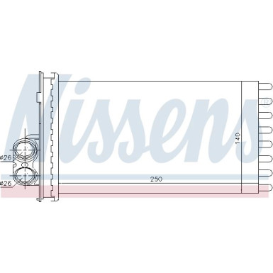 Nissens | Wärmetauscher, Innenraumheizung | 71154