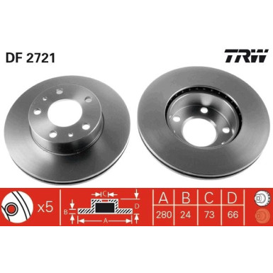 TRW | Bremsscheibe | DF2721