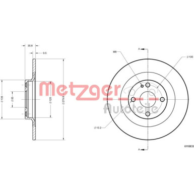 Metzger | Bremsscheibe | 6110833