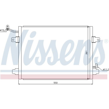 Nissens | Kondensator, Klimaanlage | 94835