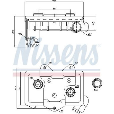 Nissens | Ölkühler, Motoröl | 90597