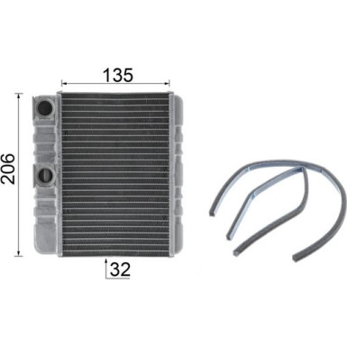 Mahle | Wärmetauscher, Innenraumheizung | AH 87 000P