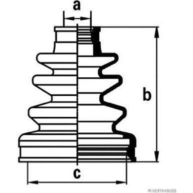 Herth+Buss Jakoparts | Faltenbalgsatz, Antriebswelle | J2884015
