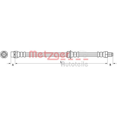 Metzger | Bremsschlauch | 4110946