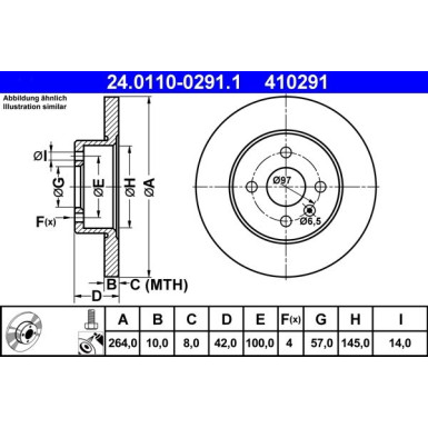 ATE | Bremsscheibe | 24.0110-0291.1