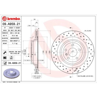 Brembo | Bremsscheibe | 09.A959.21