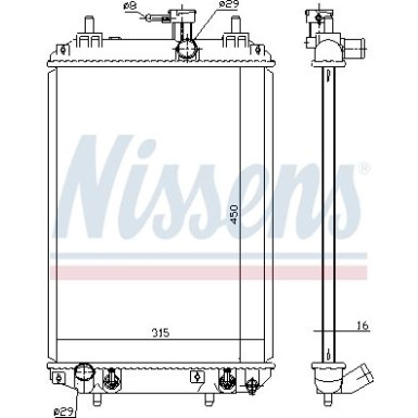 Nissens | Kühler, Motorkühlung | 617547