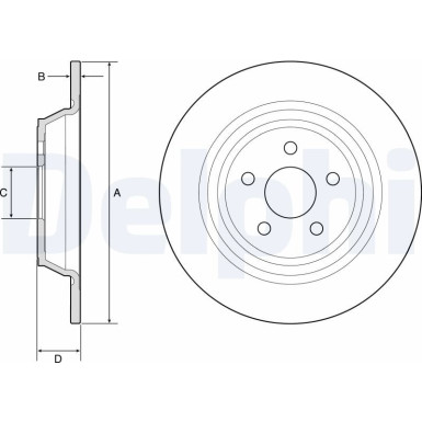 Delphi | Bremsscheibe | BG4782C