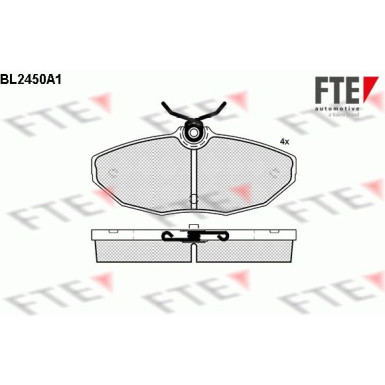 FTE | Bremsbelagsatz, Scheibenbremse | 9011042