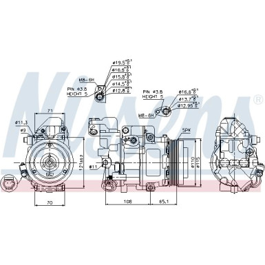 Nissens | Kompressor, Klimaanlage | 89051