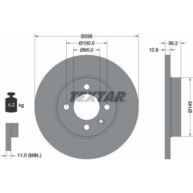 Textar | Bremsscheibe | 92041703