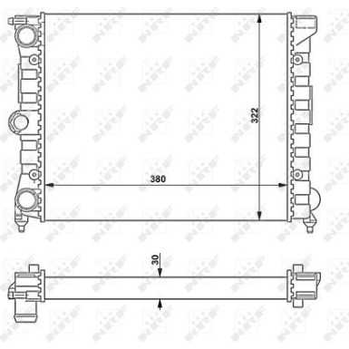 NRF | Kühler, Motorkühlung | 58696